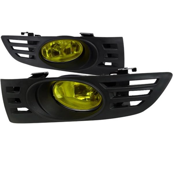 Overtime 2 Door OEM Fog Lights for 03 to 05 Honda Accord Yellow - 10 x 12 x 18 in. OV3206907 - main